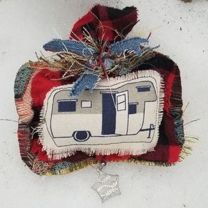 Vintage Camper Fabric Ornament